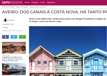 my article about AVEIRO on SAPO VIAGENS
