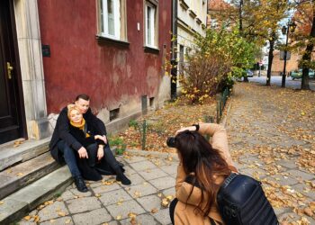 BTS of the photoshoot Olga Borys & Wojciech Majchrzak
