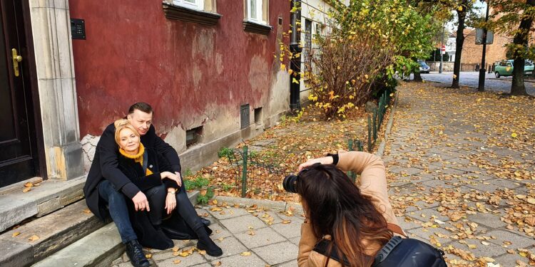 BTS of the photoshoot Olga Borys & Wojciech Majchrzak