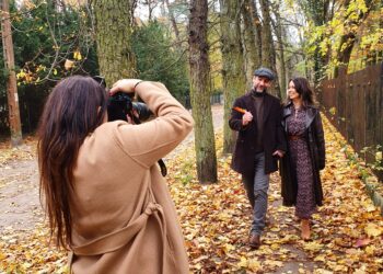BTS of the photoshoot Katarzyna Pakosińska & Irakli Basilashvili
