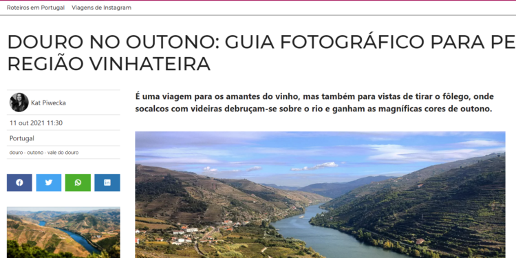 my article about Douro Valley in Autumn on SAPO VIAGENS