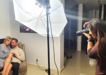 BTS of the photoshoot Anna i Krzysztof Rześniowieccy