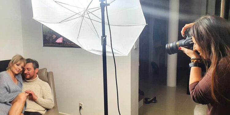 BTS of the photoshoot Anna i Krzysztof Rześniowieccy