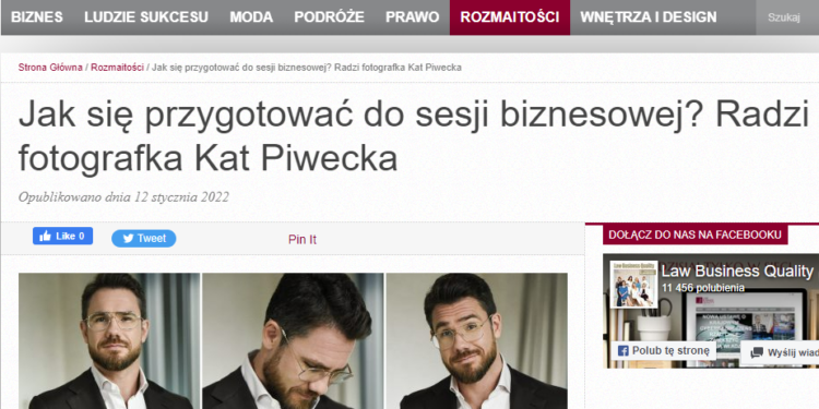 Magazyn LAW BUSINESS QUALITY – mój artykuł o sesjach biznesowych