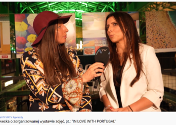 Telewizja ATV – wywiad podczas mojego wernisażu IN LOVE WITH PORTUGAL w Hali Koszyki, Warszawa