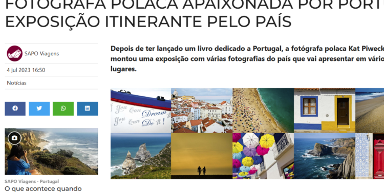 SAPO about my exhibition IN LOVE WITH PORTUGAL in PORTO and LISBON