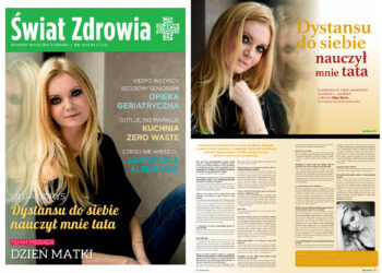 ŚWIAT ZDROWIA – okładka i zdjęcia do wywiadu z aktorką Olgą Borys